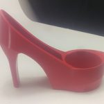 Red plastic shoe