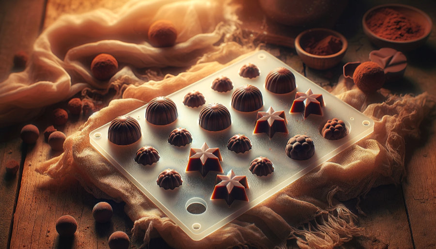 A bespoke polycarbonate chocolate mold