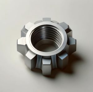 A unique CNC milled nut